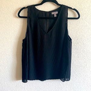 V Neck Black Tank Top